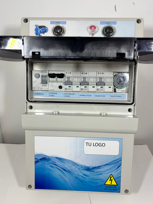 Cuadro Eléctrico para Piscina 1Filtro + Foco + E.S.